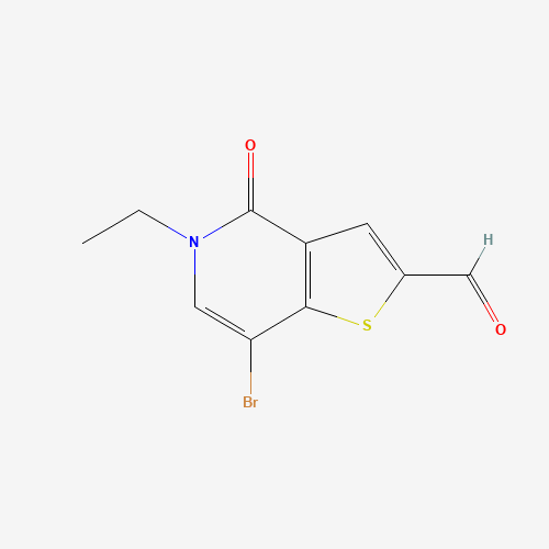7-bromo-5-ethyl-4-oxothieno[3,2-c]pyridine-2-carbaldehyde (CAS: 1610520-49-4) - Chemical Structure and Molecular Formula 