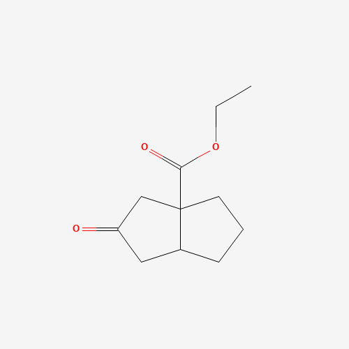 ethyl 5-oxo-1,2,3,4,6,6a-hexahydropentalene-3a-carboxylate (CAS: 180573-21-1) - Chemical Structure and Molecular Formula 