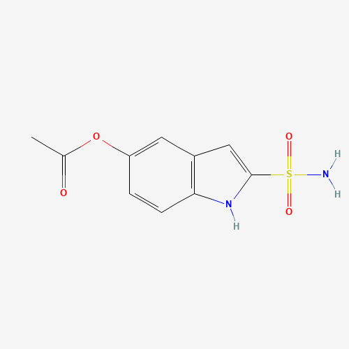 (2-sulfamoyl-1H-indol-5-yl) acetate (CAS: 100587-78-8) - Chemical Structure and Molecular Formula 
