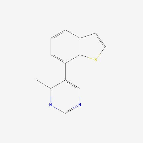 5-(1-benzothiophen-7-yl)-4-methylpyrimidine (CAS: 1428882-24-9) - Chemical Structure and Molecular Formula 