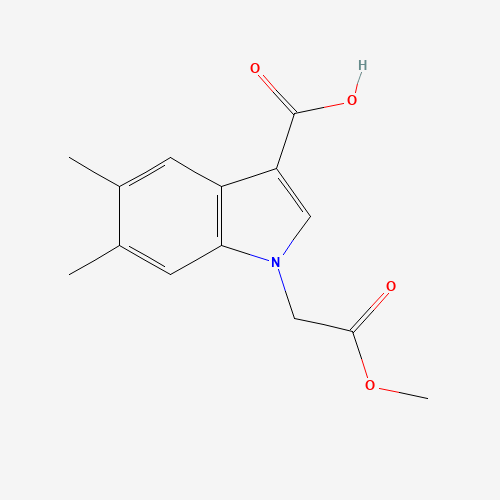 1-(2-methoxy-2-oxoethyl)-5,6-dimethylindole-3-carboxylic acid (CAS: 1404532-13-3) - Chemical Structure and Molecular Formula 