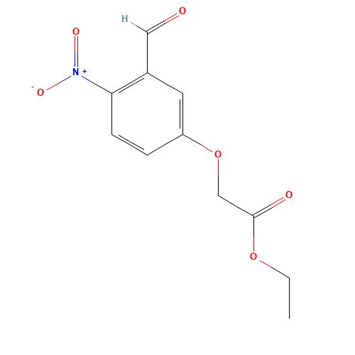 ethyl 2-(3-formyl-4-nitrophenoxy)acetate (CAS: 105728-02-7) - Chemical Structure and Molecular Formula 