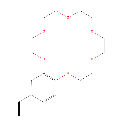 20-ethenyl-2,5,8,11,14,17-hexaoxabicyclo[16.4.0]docosa-1(18),19,21-triene (CAS: 39557-71-6) - Chemical Structure and Molecular Formula 