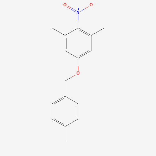 1,3-dimethyl-5-[(4-methylphenyl)methoxy]-2-nitrobenzene (CAS: 1202160-75-5) - Chemical Structure and Molecular Formula 