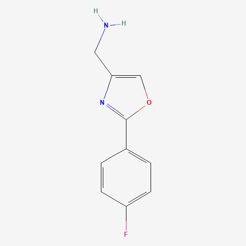 [2-(4-fluorophenyl)-1,3-oxazol-4-yl]methanamine (CAS: 885272-89-9) - Chemical Structure and Molecular Formula 