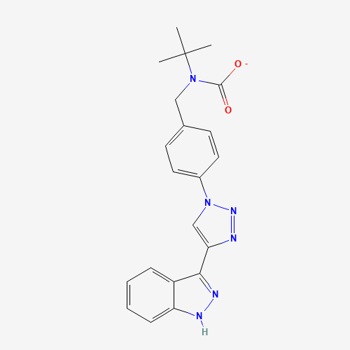 N-tert-butyl-N-[[4-[4-(1H-indazol-3-yl)triazol-1-yl]phenyl]methyl]carbamate (CAS: 1383706-42-0) - Related Chemical Product