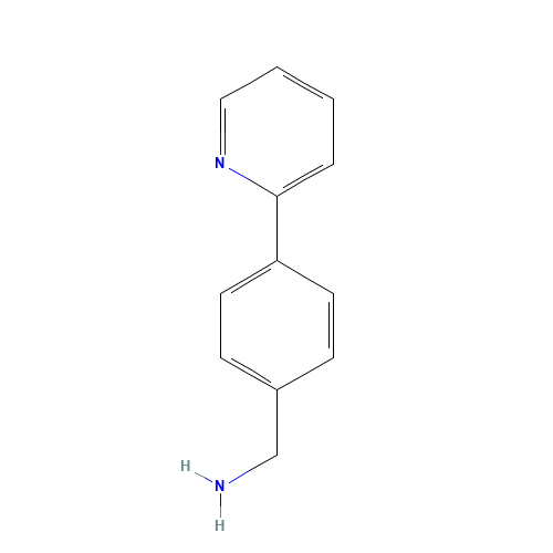 (4-pyridin-2-ylphenyl)methanamine (CAS: 294647-97-5) - Chemical Structure and Molecular Formula 
