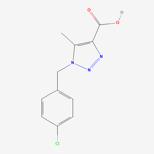 1-[(4-chlorophenyl)methyl]-5-methyltriazole-4-carboxylic acid (CAS: 1033463-41-0) - Chemical Structure and Molecular Formula 