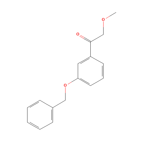 2-methoxy-1-(3-phenylmethoxyphenyl)ethanone (CAS: 131341-34-9) - Chemical Structure and Molecular Formula 