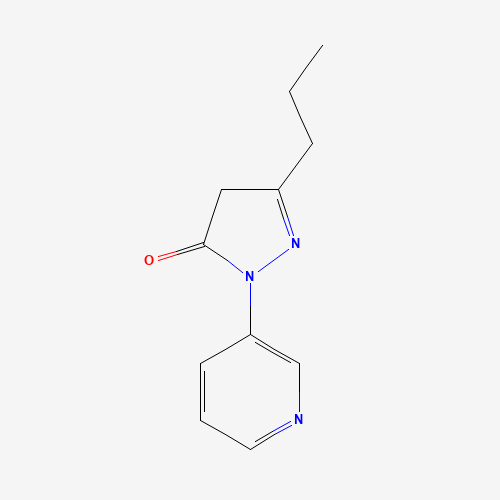 5-propyl-2-pyridin-3-yl-4H-pyrazol-3-one (CAS: 184708-00-7) - Chemical Structure and Molecular Formula 