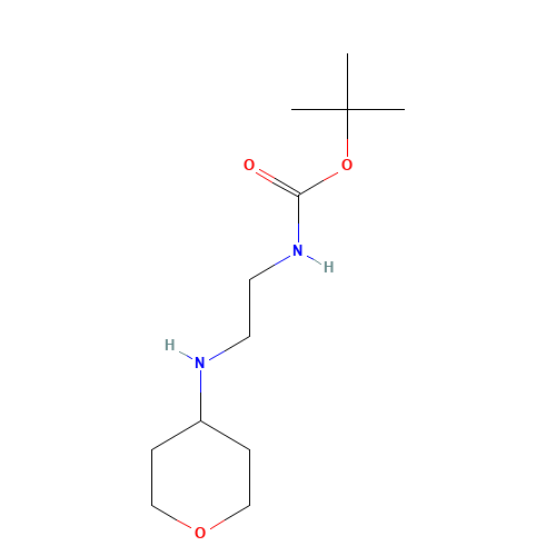 tert-butyl N-[2-(oxan-4-ylamino)ethyl]carbamate (CAS: 919835-79-3) - Chemical Structure and Molecular Formula 