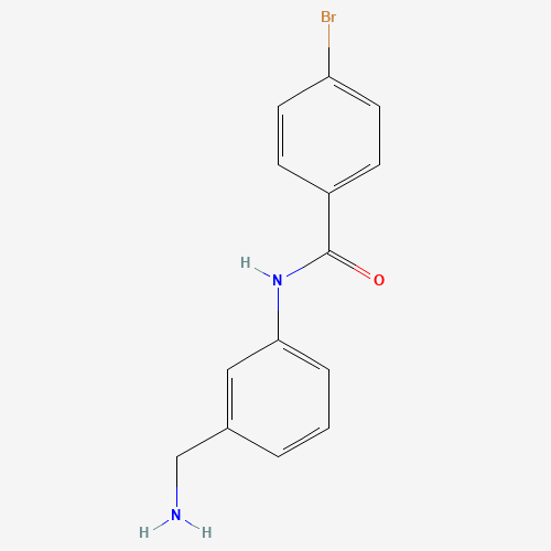 N-[3-(aminomethyl)phenyl]-4-bromobenzamide (CAS: 1240481-05-3) - Chemical Structure and Molecular Formula 
