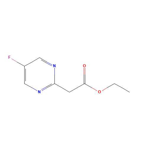ethyl 2-(5-fluoropyrimidin-2-yl)acetate (CAS: 1196151-66-2) - Chemical Structure and Molecular Formula 