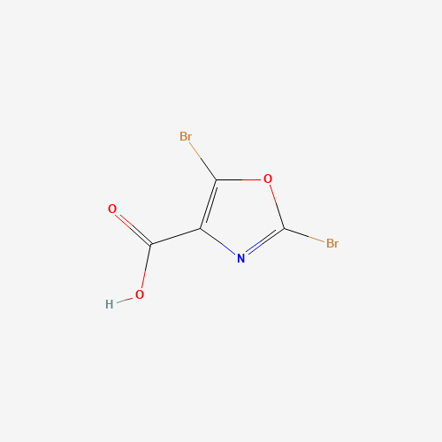 2,5-dibromo-1,3-oxazole-4-carboxylic acid (CAS: 1240611-10-2) - Chemical Structure and Molecular Formula 