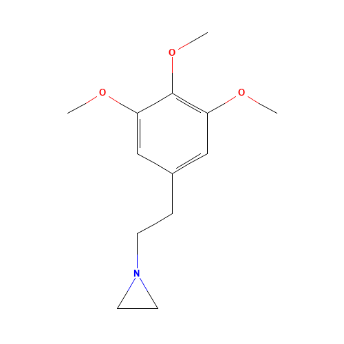 1-[2-(3,4,5-trimethoxyphenyl)ethyl]aziridine (CAS: 36266-37-2) - Chemical Structure and Molecular Formula 