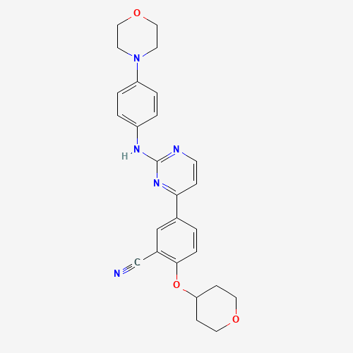 5-[2-(4-morpholin-4-ylanilino)pyrimidin-4-yl]-2-(oxan-4-yloxy)benzonitrile (CAS: 1292310-49-6) - Related Chemical Product