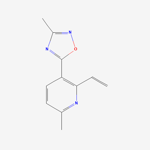5-(2-ethenyl-6-methylpyridin-3-yl)-3-methyl-1,2,4-oxadiazole (CAS: 1228430-81-6) - Chemical Structure and Molecular Formula 