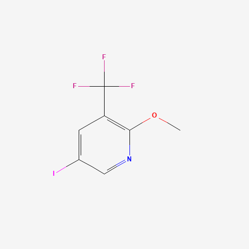 5-iodo-2-methoxy-3-(trifluoromethyl)pyridine (CAS: 887707-27-9) - Chemical Structure and Molecular Formula 