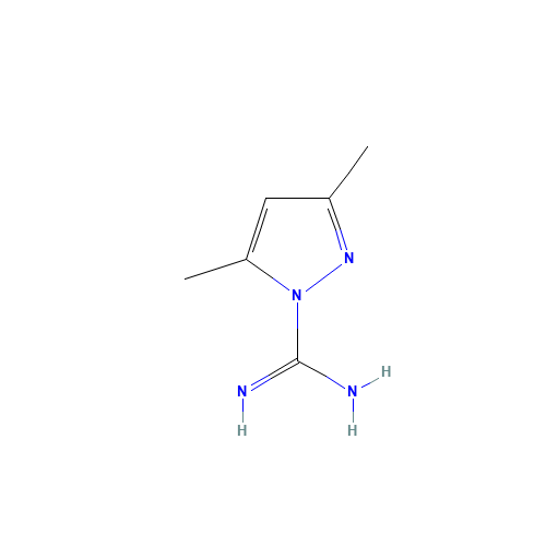 3,5-dimethylpyrazole-1-carboximidamide (CAS: 22906-75-8) - Chemical Structure and Molecular Formula 