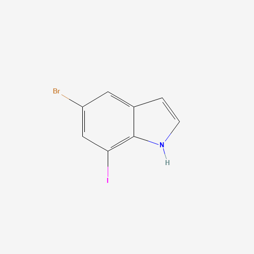 5-bromo-7-iodo-1H-indole (CAS: 123020-20-2) - Chemical Structure and Molecular Formula 