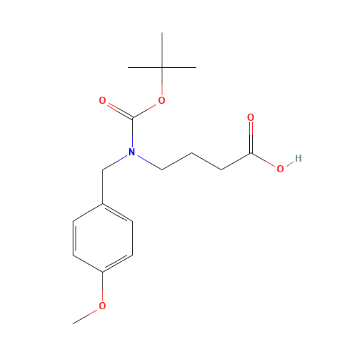 4-[(4-methoxyphenyl)methyl-[(2-methylpropan-2-yl)oxycarbonyl]amino]butanoic acid (CAS: 947661-79-2) - Chemical Structure and Molecular Formula 