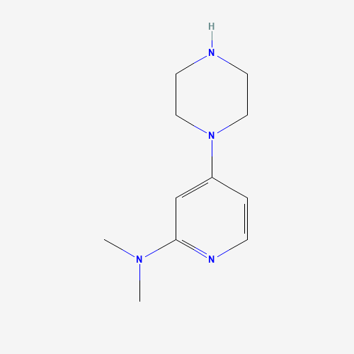 N,N-dimethyl-4-piperazin-1-ylpyridin-2-amine (CAS: 1311383-43-3) - Chemical Structure and Molecular Formula 