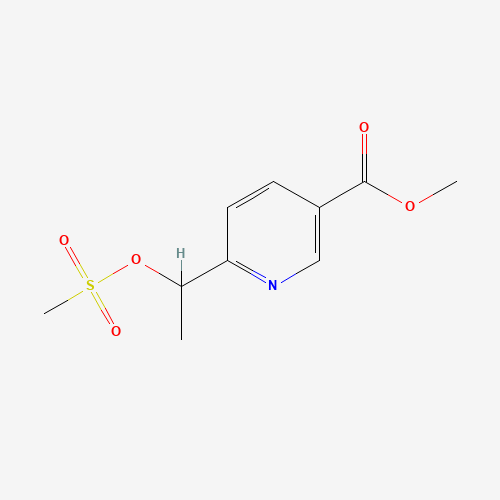 methyl 6-(1-methylsulfonyloxyethyl)pyridine-3-carboxylate (CAS: 1366664-23-4) - Chemical Structure and Molecular Formula 