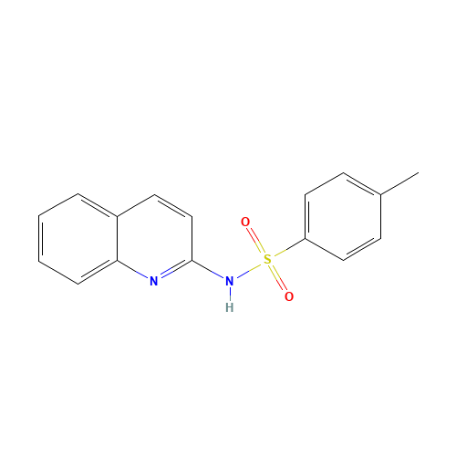 4-methyl-N-quinolin-2-ylbenzenesulfonamide (CAS: 25770-52-9) - Chemical Structure and Molecular Formula 