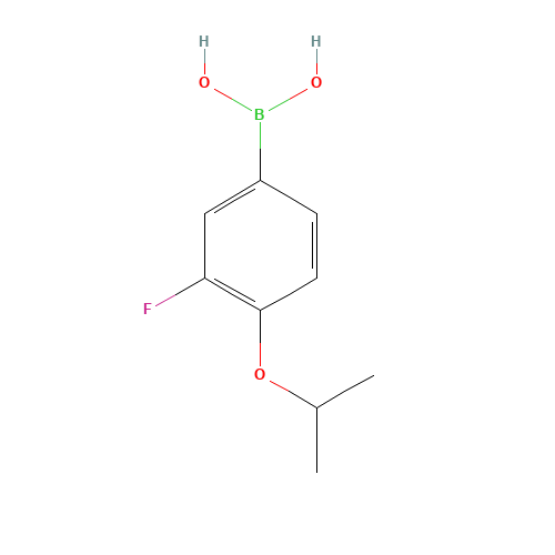 (3-fluoro-4-propan-2-yloxyphenyl)boronic acid (CAS: 480438-54-8) - Chemical Structure and Molecular Formula 