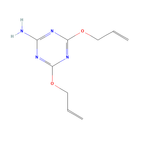 4,6-bis(prop-2-enoxy)-1,3,5-triazin-2-amine (CAS: 30358-11-3) - Chemical Structure and Molecular Formula 