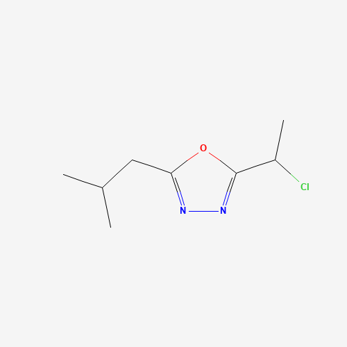 2-(1-chloroethyl)-5-(2-methylpropyl)-1,3,4-oxadiazole (CAS: 926231-94-9) - Chemical Structure and Molecular Formula 