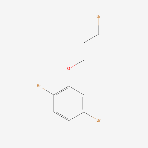 1,4-dibromo-2-(3-bromopropoxy)benzene (CAS: 1037206-46-4) - Chemical Structure and Molecular Formula 