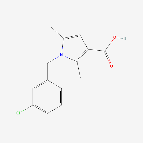 1-[(3-chlorophenyl)methyl]-2,5-dimethylpyrrole-3-carboxylic acid (CAS: 1284890-14-7) - Related Chemical Product