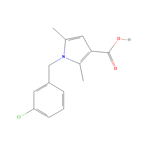 1-[(3-chlorophenyl)methyl]-2,5-dimethylpyrrole-3-carboxylic acid (CAS: 1284890-14-7) - Related Chemical Product