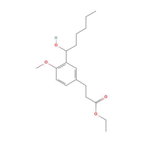 ethyl 3-[3-(1-hydroxyhexyl)-4-methoxyphenyl]propanoate (CAS: 723760-79-0) - Related Chemical Product