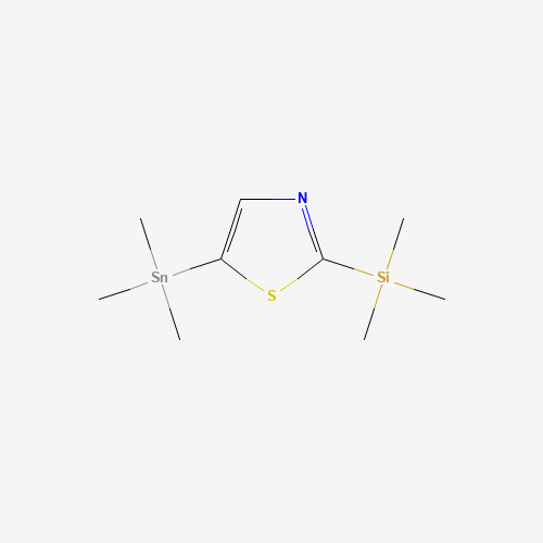 trimethyl-(5-trimethylstannyl-1,3-thiazol-2-yl)silane (CAS: 108306-57-6) - Chemical Structure and Molecular Formula 