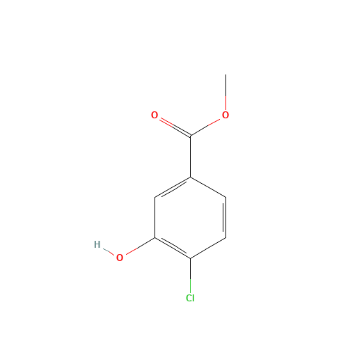 methyl 4-chloro-3-hydroxybenzoate (CAS: 166272-81-7) - Chemical Structure and Molecular Formula 