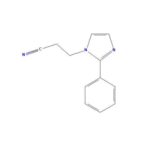 3-(2-phenylimidazol-1-yl)propanenitrile (CAS: 23996-12-5) - Chemical Structure and Molecular Formula 