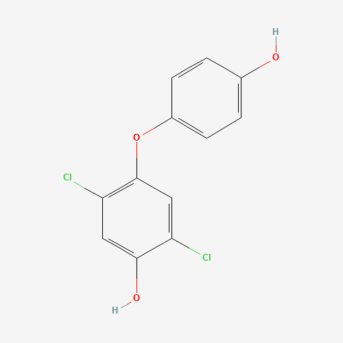 2,5-dichloro-4-(4-hydroxyphenoxy)phenol (CAS: 125138-69-4) - Chemical Structure and Molecular Formula 
