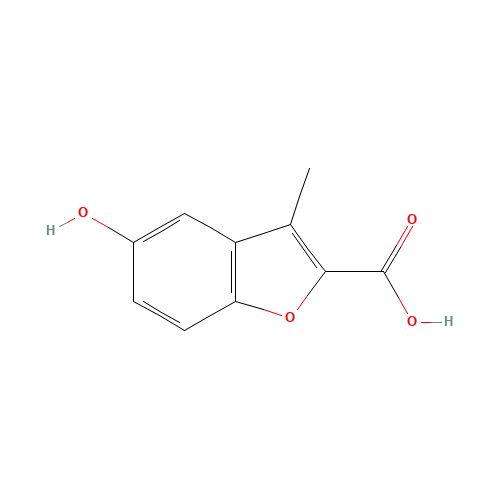 5-hydroxy-3-methyl-1-benzofuran-2-carboxylic acid (CAS: 99246-99-8) - Chemical Structure and Molecular Formula 