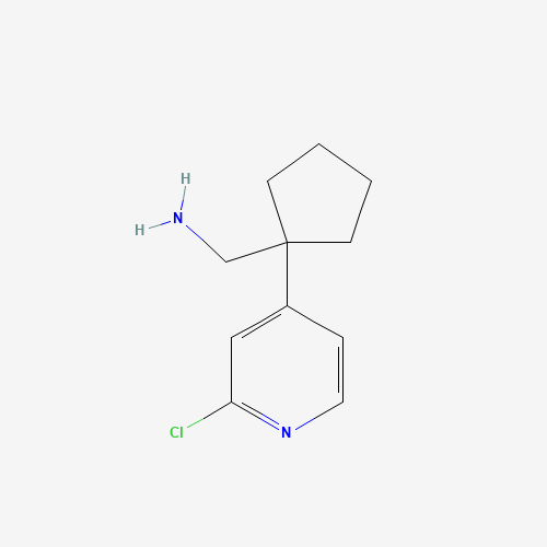 [1-(2-chloropyridin-4-yl)cyclopentyl]methanamine (CAS: 1195178-58-5) - Chemical Structure and Molecular Formula 