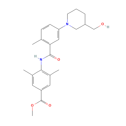 methyl 4-[[5-[3-(hydroxymethyl)piperidin-1-yl]-2-methylbenzoyl]amino]-3,5-dimethylbenzoate (CAS: 1529760-94-8) - Related Chemical Product