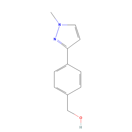 [4-(1-methylpyrazol-3-yl)phenyl]methanol (CAS: 179055-20-0) - Chemical Structure and Molecular Formula 