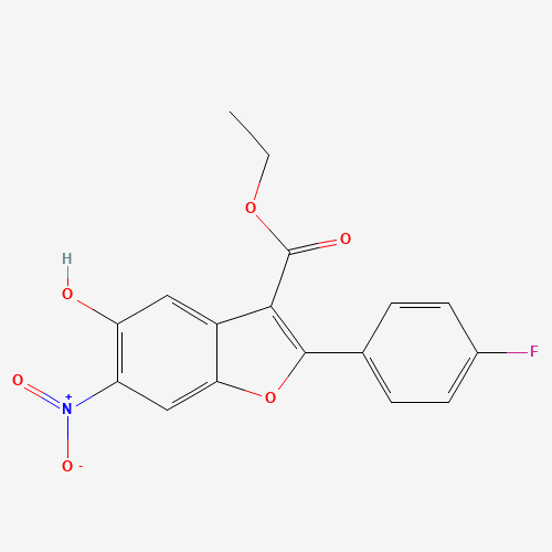 ethyl 2-(4-fluorophenyl)-5-hydroxy-6-nitro-1-benzofuran-3-carboxylate (CAS: 691857-46-2) - Related Chemical Product