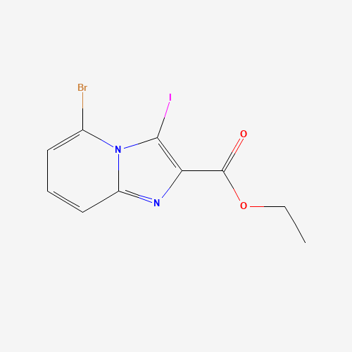 ethyl 5-bromo-3-iodoimidazo[1,2-a]pyridine-2-carboxylate (CAS: 885271-42-1) - Chemical Structure and Molecular Formula 