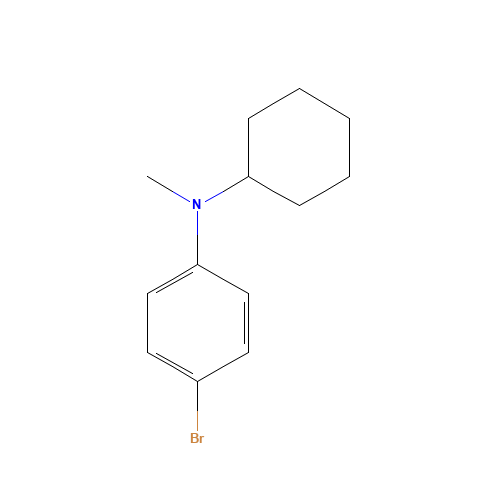 4-bromo-N-cyclohexyl-N-methylaniline (CAS: 88799-11-5) - Chemical Structure and Molecular Formula 