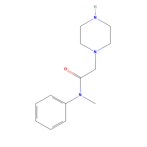 N-methyl-N-phenyl-2-piperazin-1-ylacetamide (CAS: 318280-95-4) - Chemical Structure and Molecular Formula 