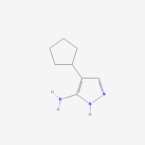 4-cyclopentyl-1H-pyrazol-5-amine (CAS: 673475-75-7) - Chemical Structure and Molecular Formula 