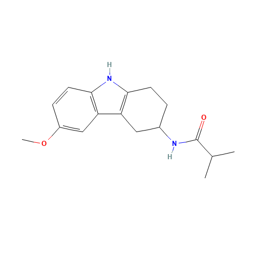 N-(6-methoxy-2,3,4,9-tetrahydro-1H-carbazol-3-yl)-2-methylpropanamide (CAS: 918792-65-1) - Related Chemical Product