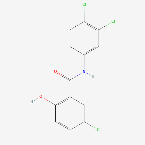 5-chloro-N-(3,4-dichlorophenyl)-2-hydroxybenzamide (CAS: 642-84-2) - Chemical Structure and Molecular Formula 